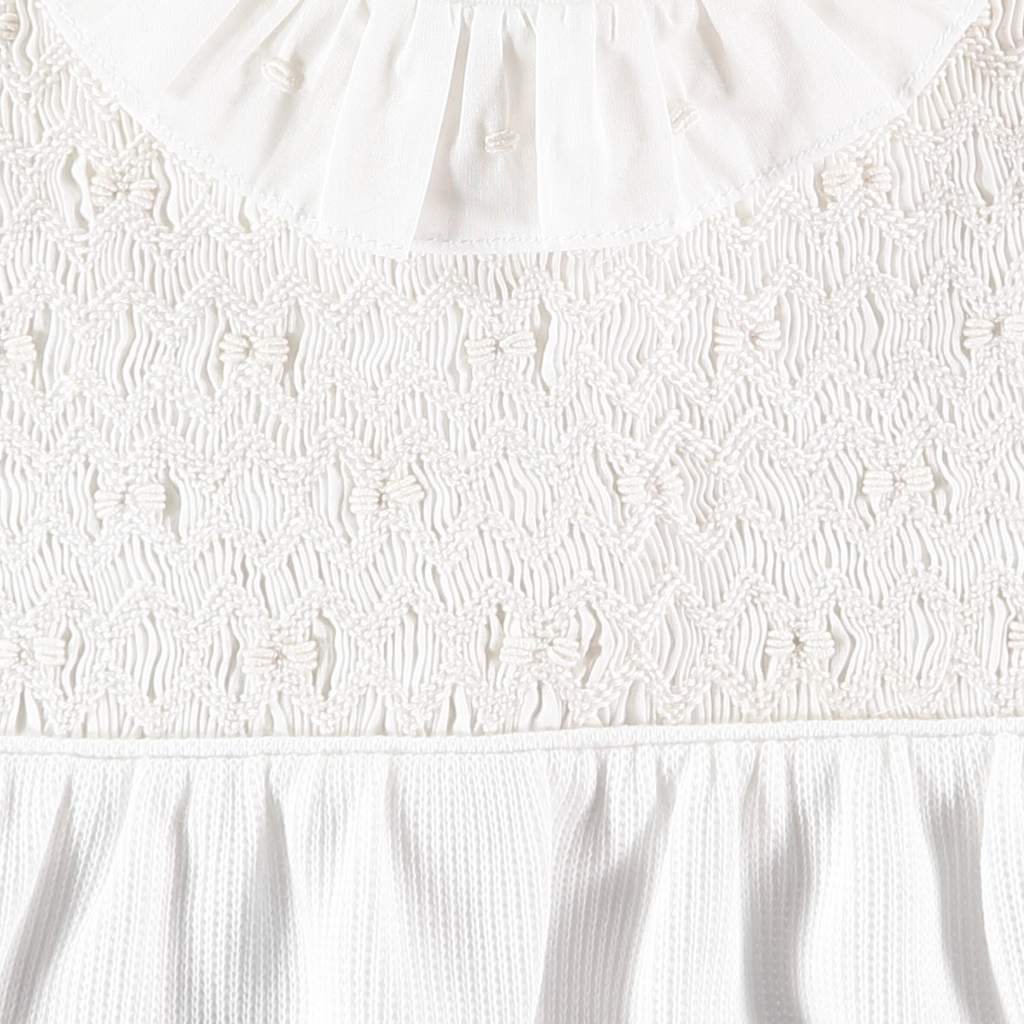 White Handsmocked Christening Set - Bebe Bombom
