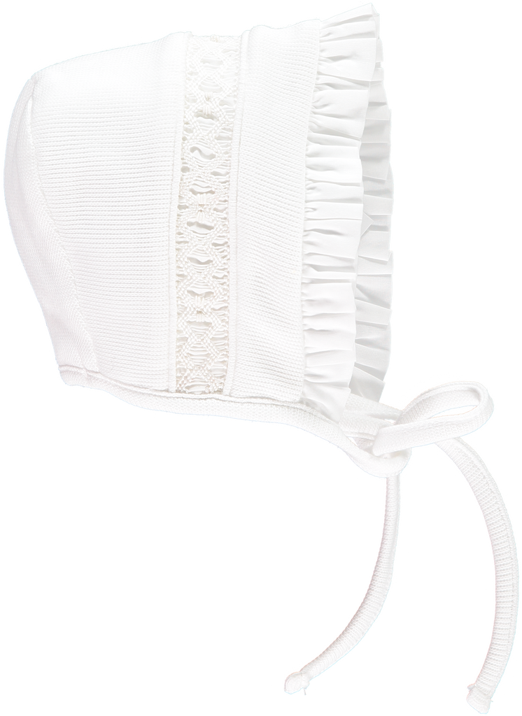 White Handsmocked Christening Set - Bebe Bombom