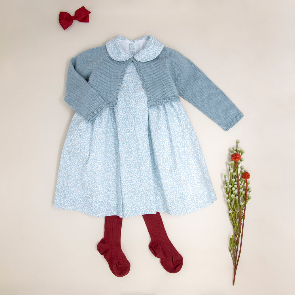 Girls Knitted Bolero Cardigan Pastel Green - Bebe Bombom