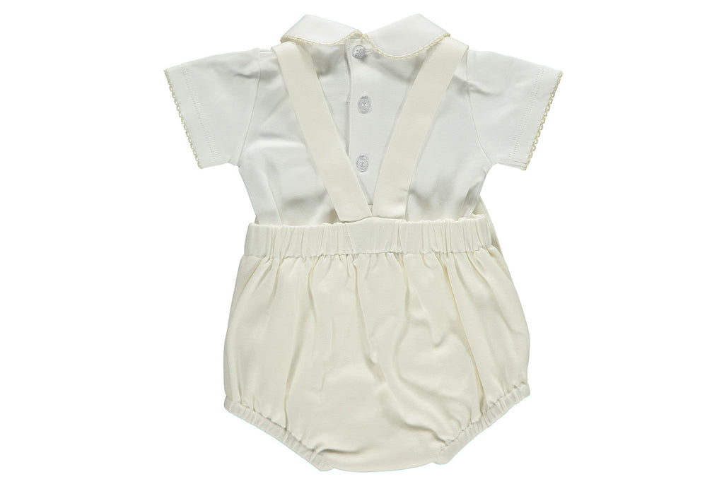 Neutral -2 Piece Dungaree Set - Bebe Bombom