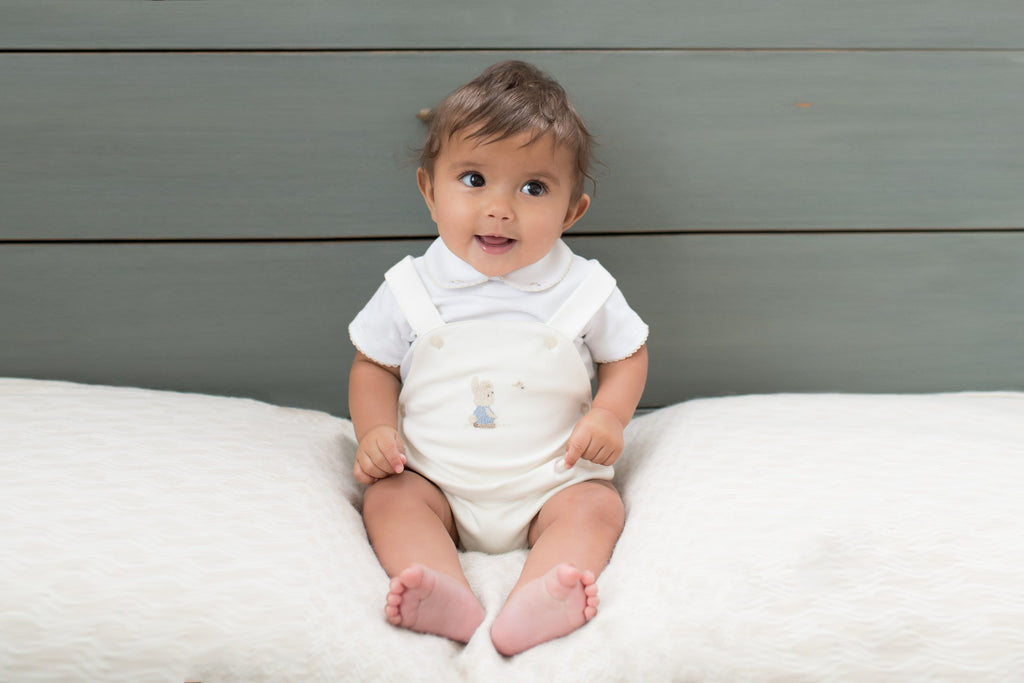 Neutral -2 Piece Dungaree Set - Bebe Bombom