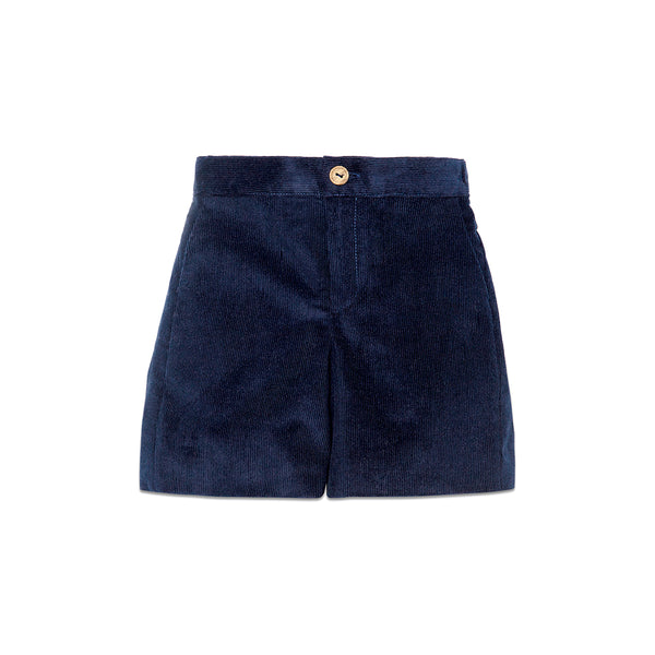 Boys Classic Navy Corduroy Shorts - Bebe Bombom