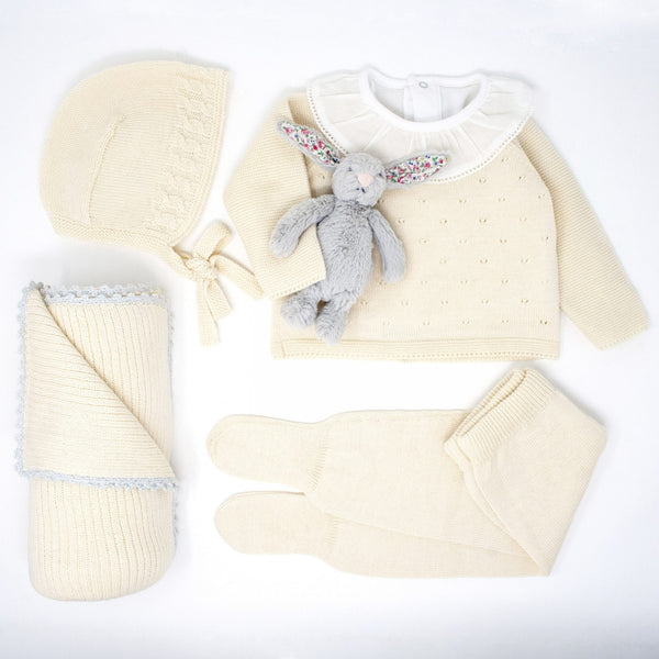 Back in stock!  Cream Pima Cotton Luxury Gift Set - Bebe Bombom