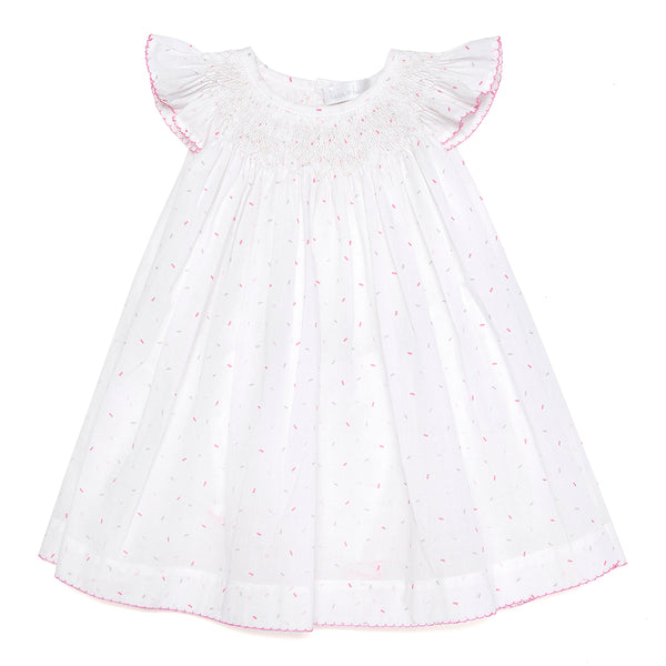 Handsmocked Confetti  Dress - Bebe Bombom