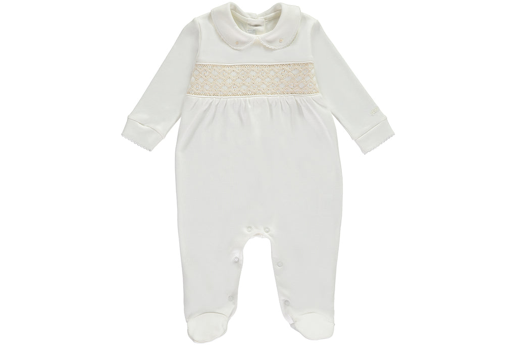 Organic Pima Cotton Hand Smoked Babygrow - Bebe Bombom